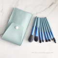 Wholesale Cheap Synthetic Fibre Blue Makeup Brush Set